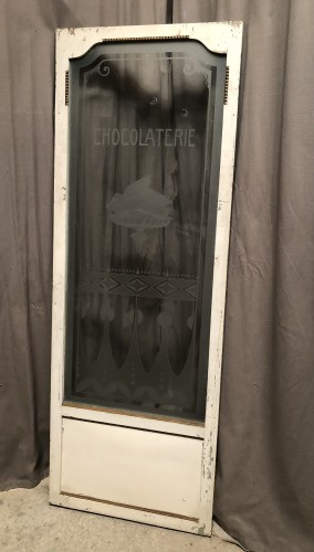 Ensemble de cinq portes de boulangerie, pâtisserie, confiserie, chocolatier, salon de thé.