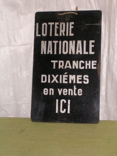 Plaque Loterie Nationale