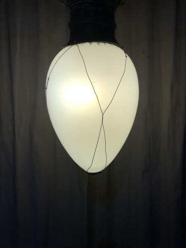Ancienne suspension, lanterne de magasin.