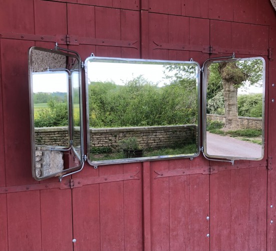 Ancien miroir triptyque.