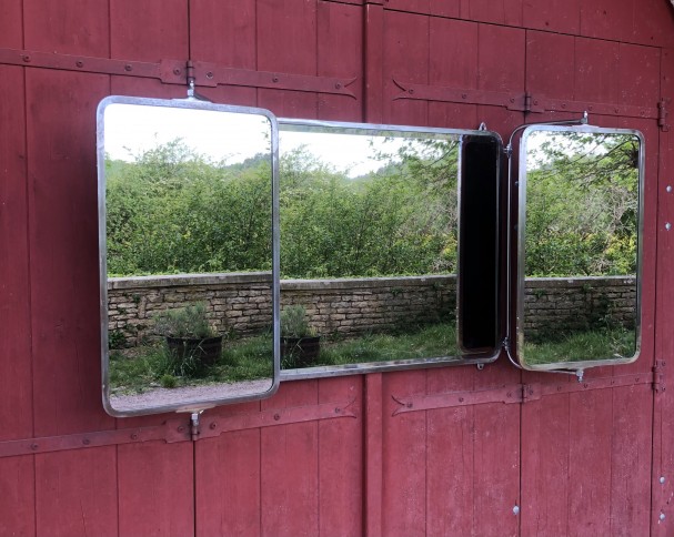 Ancien miroir triptyque.