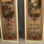 Anciens panneaux de façade de crèmerie, épicerie.