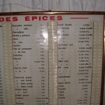 Tarif des épices