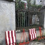 Chaises longues de jardin.