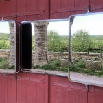 Ancien miroir triptyque.