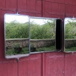 Ancien miroir triptyque.