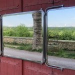 Ancien miroir triptyque.