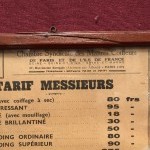 Ancien tarif de coiffeur.