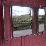 Ancien miroir triptyque mural.