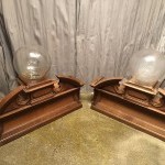 Paire de boules de monstrance de pharmacie.