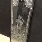 Ancien verre gravé de boulangerie. (réservé VS)